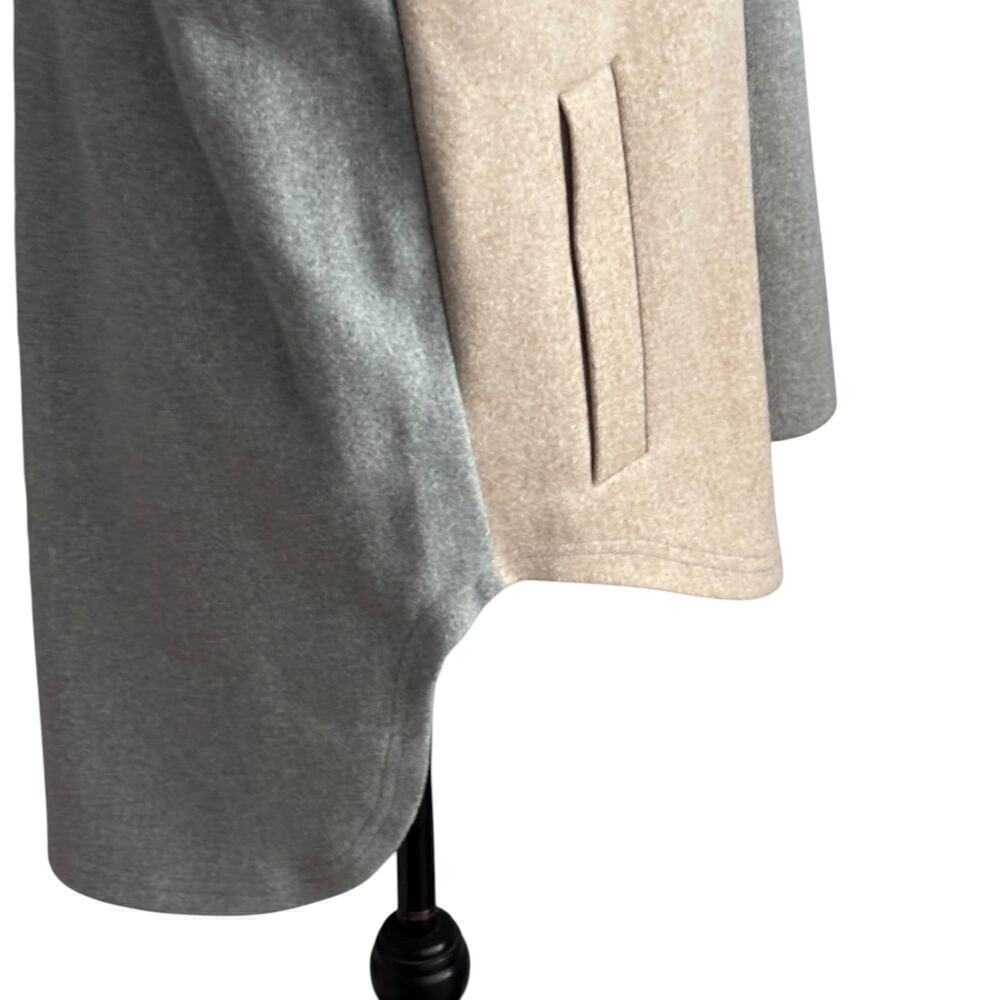 SO Oversized Button Up Shacket Tan Gray Color Block Size Small - Picture 7 of 10
